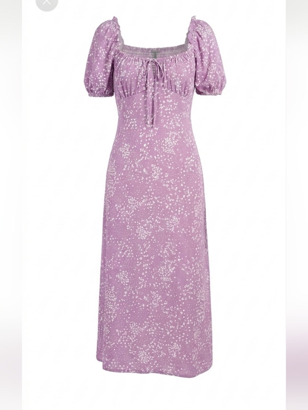 Faithful The Brand Bette Floral Milkmaid Dress Lavender Dainty